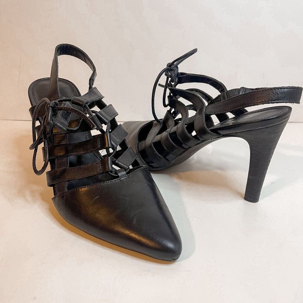 Franco Sarto Avalon‎ Lace Up Pointed Toe Pumps Size 9.5